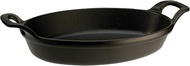 STAUB 1302923 Cast Iron Oval Baking Dish, 11x8-inch, Black Matte