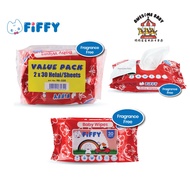 Fiffy Baby Wipes Red 30's x 2 Wet Tissue