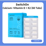 SwitchOn CalMadi K2 – Calcium, Magnesium, Vitamin D & Vitamin K2 Supplement (60 Tablets)