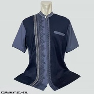 KEMEJA Koko Jumbo Shirt 6XL Azura Men's Muslim Shirt Embroidered Koko Sabilu Taubah Size 2XL 3XL 4XL