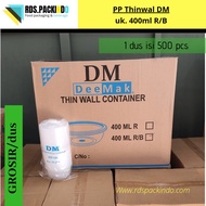 thinwall dm bulat 200ml - 500ml // grosir murah - 400ml r/b