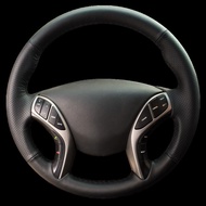 DIY Artificial leather Suede Carbon Fiber Customized Hand-stitched Car Steering Wheel Cover for Hyun