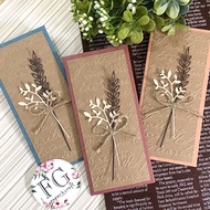 Rustic Leaf Gift Envelope, Money Envelope 7.5x16cm by fgpaper