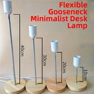 Switched Wooden Lamp Base E27/E14 Socket