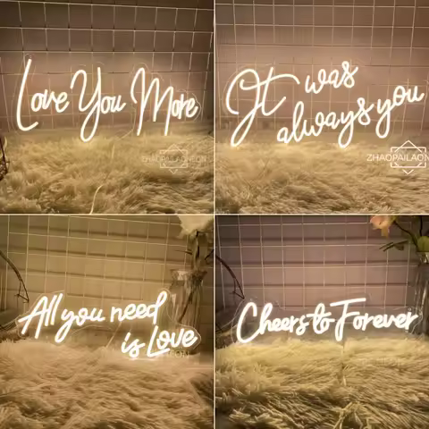 Wedding Neon Sign Led Lights Love You More Neon Lights Led Sign Wedding Decoration Party Room Bedroo