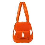 กระเป๋าสะพาย สไตล์กระเป๋าเป้สะพายหลัง หนังปลากระเบนแท้ สีส้ม สีสวยสะดุดตา มีสายสะพาย ปรับความยาวได้ หนังแท้ 100%