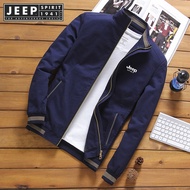JEEP SPIRIT 1941 ESTD Mens Stand Collar Casual Windproof Jacket Loose Sports Jacket Baseball Jacket