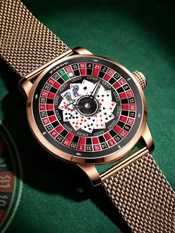 Entertainment Games Roulette Casino Mechanical Watch Men's PINDU Hot Selling Men's Watch NH35A Movem