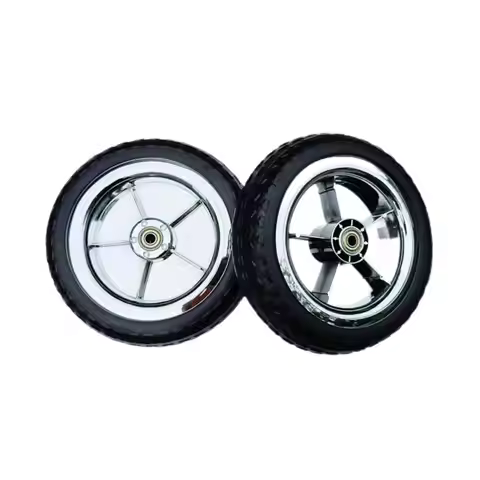 2Pcs Trolley Cart Wheel for Garden Cart All Purpose Utility Cart Trolley