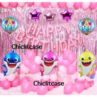 Balkar Set Package Balloon Decoration Baby Shark Birthday Birthday Hbd