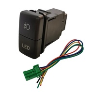 Dual BSM LED DRL Power Switch Front Fog Lamp Switch Button For FJ Land Cruiser Prado 120 LC100 Car A
