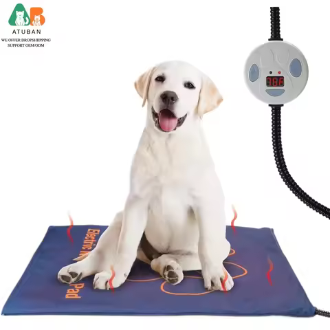 Pet Heating Pad,23x17inches Upgraded Temperature Adjustable Dog Cat Heating Pad Waterproof,Electric 