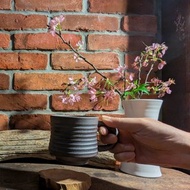 財運節節高-柴韻竹節杯 鶯歌 手作 文創 柴燒 竹節 陶杯