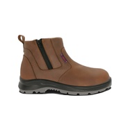OSCAR SAFETY SHOES DURA+ 806 Brown Zip Ankle Boot