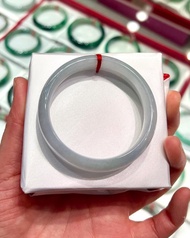 冰種 天然翡翠 緬甸 A玉 玉鐲 • 冰種紫藍翡翠福鐲