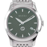 Gucci GUCCI 手錶 126.5 不鏽鋼石英類比顯示綠色錶盤 女款 [二手]