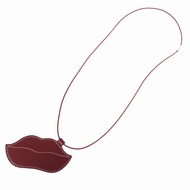 愛馬仕 Lips Veau Swift Rouge H K 印章吊墜項鍊 紅色 0918 [二手] 愛馬仕