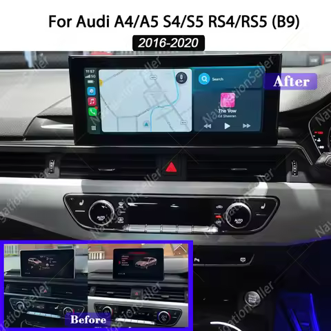 10.25 Inch Touch Screen Wireless CarPlay Android Auto for Audi A4 A5 S4 S5 RS4 RS5 B9 2016-2020 MIB2
