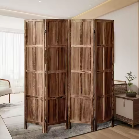 4 Panel Rooms Divider Wall, 5.6 FT Tall Folding Privacy Screen,Partition Divider Room for Room Separ
