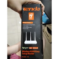 Tenda F3 300Mbps Wireless Easy Setup Router - High Speed, Wide Security, Easy Settings
