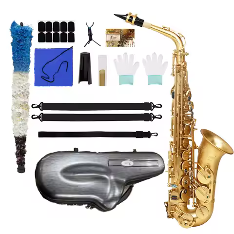 SLADE Eb Alto Saxophone Brass Body Abalone Shell Keys Saxophone Set Professional Woodwind Instrument