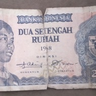 uang kuno 2 1/2 Rupiah tahun 1968