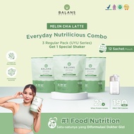 Balans Daily Nutritious Meal Package | 3 Regular Pouch Meal Shake UYU Series Free Shaker