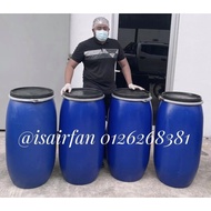 Tong biru 160 liter gred AAA bersih cantik