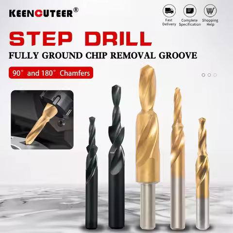 1PCS Counterbore Twist Step Drill 90/180 Degree Cobalt-containing HSS M3 M4 M5 M6 M8 M10 M12 Metal D
