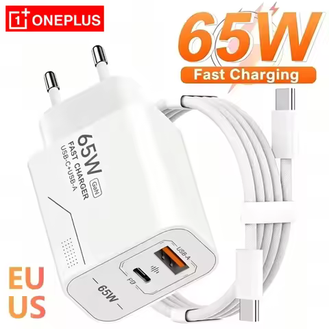 Charger Oneplus 65W USB C Charger 2-Port Fast Charging Phone Charger Power Adapter For iPhone Samsun