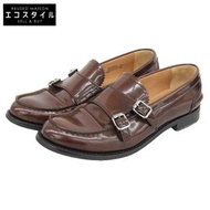 二手 Church's Leather BACKFORD 雙扣孟克鞋，女款ブラウン38 1/2。