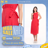 Đầm Thời Trang Nữ Dáng Lửng Thiết Kế Cột Nơ NINOMAXX 2409014