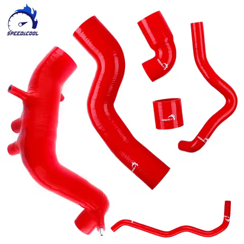 SPEED&COOL 6PCS For 1998-2006 VW Audi TT A3 1.8T GOLF MK4 GTI New Beetle Silicone Air Turbo Boost In