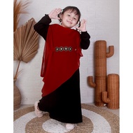 Kaftan Anak Sabrina Crinkle Airflow Mix Ceruty Babydoll 3 - 9 Tahun