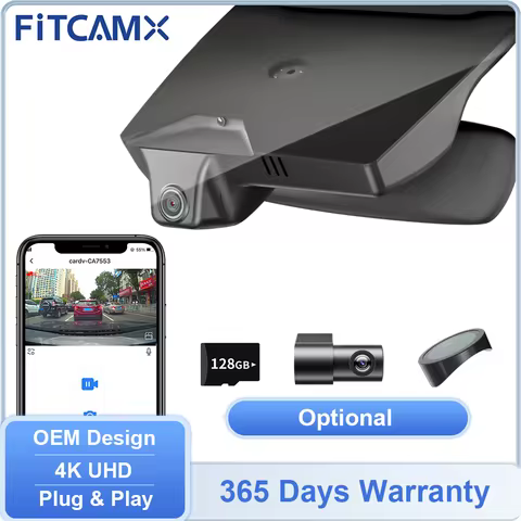 Front Rear Car Cam for Kia EV6 GT 2022-2025, FITCAMX Dashcam for EV9 2023-2026 & EV3 2024-2026, 4K D