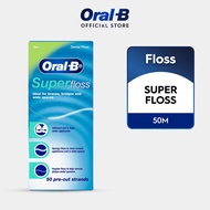 Oral-B Super Floss Clean Dental Floss, Mint 50m