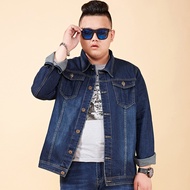 Jaket Denim Lelaki Saiz Besar Coat Plus Saiz M-8XL Outwear Fesyen Korea Lemak Pelajar