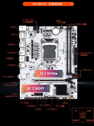 เมนบอร์ด Kingshark ชุดซีพียูคอมพิวเตอร์ H410M-DH LGA1200 I5หน่วยความจำ DDR4/I7/เมนบอร์ดสีขาว I9