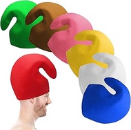 HENGBIRD Pack of 7 Dwarf Hats, Novelty Smurf Hat, Dwarf Hat, Dwarf Hat, Elf Hat, Funny Headwear, Fan