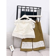 X72 Bộ quần áo bé gái Set áo ren quần xuông cho bé gái