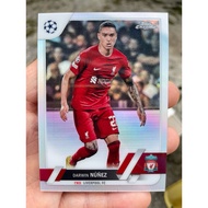 DARWIN NUNEZ LIVERPOOL TOPPS CARD CHROME REFRACTOR