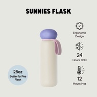 Sunnies Flask 25oz Pebble Flask in Butterfly Pea -made Insulated Water Tumbler for Hot and Col
