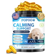 Popoo Dog Calming คลายเครียด กลัวซึม โวยวาย ก้าวร้าว ขนมสุนัข อาหาร Dog Vitamins for Composure Rela