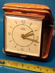 19世紀中,英國名牌Smiths Empire 古董上鏈機械旅行鬧鐘，旅行鐘，二天鏈