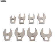 Giggle 8Pcs 3/8In Drive Crowfoot Wrench 10 to 19mm Metric Foot Open End Spanner Metric
