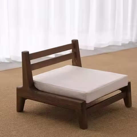 Meditation Seat Cushion Tatami Chair Floor Backrest Chair Home Living Room Bamboo Furniture Japanese