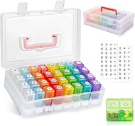 Monthly Pill Box 2x Daily AM/PM, 32 Compartments Medicine Box for 30 Days, Large Travel Pill Box (Tr