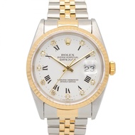 【二手】ROLEXDatejust 10鑽腕錶，S字頭序號，16233G WH/RO/QP，18K（黃金）不鏽鋼，男士腕錶