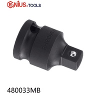 GENIUS TOOLS 1/2" DR. IMPACT ADAPTER W/STEEL BALL 1/2"F x 3/8"M (CR-Mo) - 480033MB