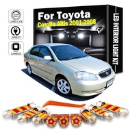8Pcs Canbus LED Interior Dome Map Light Kit For Toyota Corolla Altis 2001 2002 2003 2004 2005 2006 2